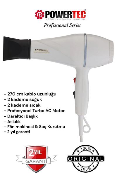 POWERTEC Tr-501 Professional Colorful Blow Dryer