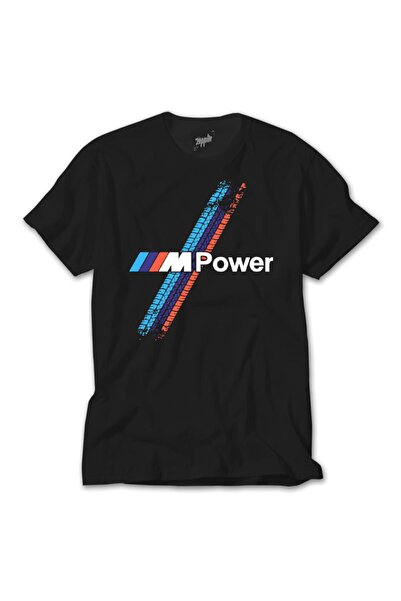 Z zepplin تي شيرت أسود للجنسين من بي إم دبليو إم باور تايرز