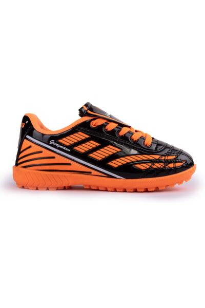 Lagoos Black Orange Children's Astroturf Field Shoes