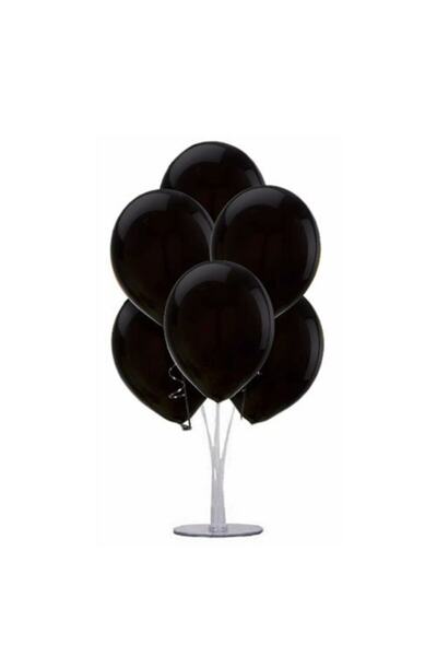 Happyland 1 Piece Black Footed Balloon Stand with 7 Balloons