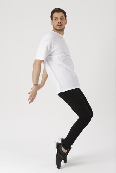 Gambocci supradimensionat Unisex Alb basic tricou