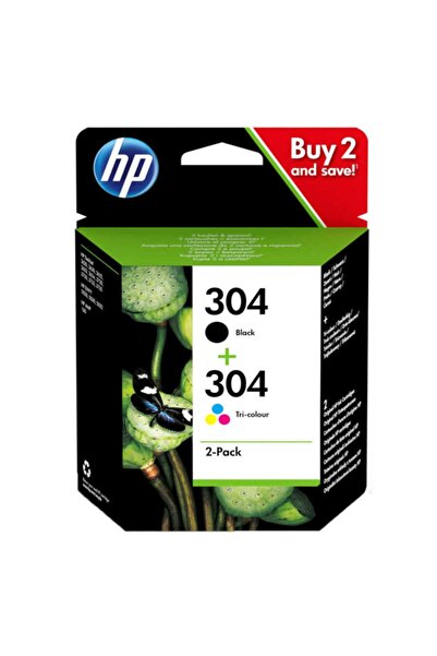 HP Мастилена касета 304 Двоен пакет Черен / Трицветен