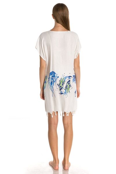 Dokubba Φόρεμα Peshtemal Beach And Poncho Summer Thin Woven - Ocean