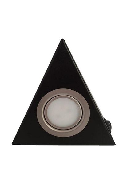 yigitled Black 3W LED Daylight - Kitchen Cabinet and Under Counter Triangle Spotlight