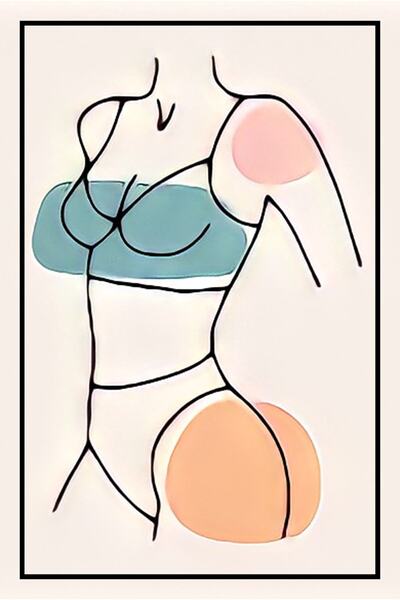 hediyeniburadabul Hbb Art Collection Abstract Design Wooden Painting/Poster