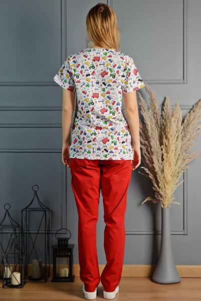 ModaCanel أزياء كانيل الخامس الرقبة ممرضة طبيب سيارة نمط جيرسي البدلة الطبية