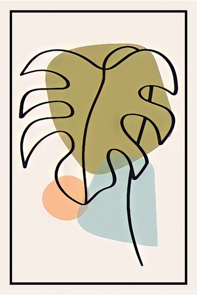 hediyeniburadabul Hbb Art Collection Abstract Design Wooden Painting/Poster