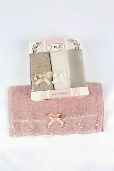 Durul Velvet, Boxed, 3 Piece Gift Towel Set 30X50 cm