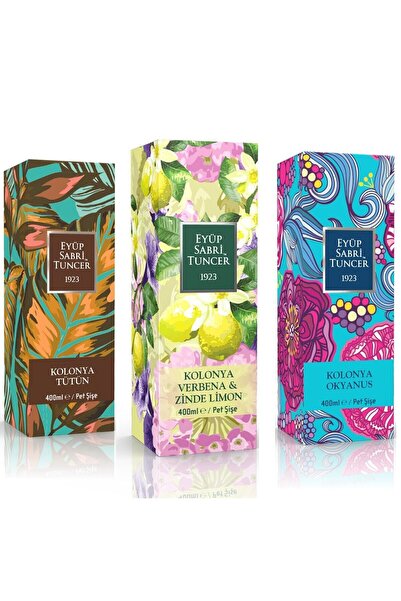 Eyüp Sabri Tuncer Verbena ve Zinde Tütün Okyanus 3lü Kolonya Seti 400 ml