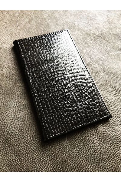 ViP GiFT Account Holder Bill Container Genuine Leather Black 12 X 20 Cm