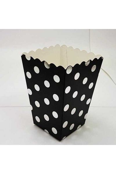 booddie Shiny Silver Polka Dot Corn Box - Set of 8