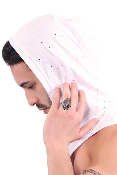 LABALABA Men's Metallic Anthracite Lacquer Plated Adjustable Wolf Head Ring