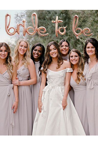 Parti dolabı Gold Rose Bride To Be Signature Design Foil Balloon for Bachelorette Party