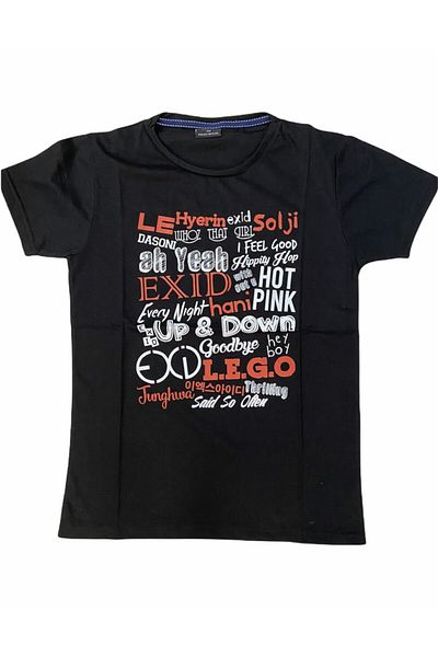 Korefanzin Tricou Kpop Exıd Unisex Negru