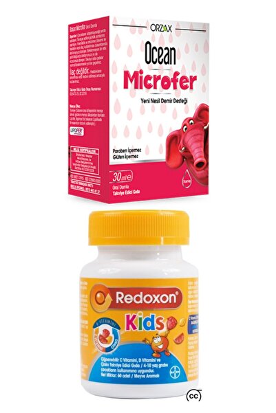 Ocean Ocean Microfer Damla 30ml Ve Redoxon Kids Çiğnenebilir 60 Tablet