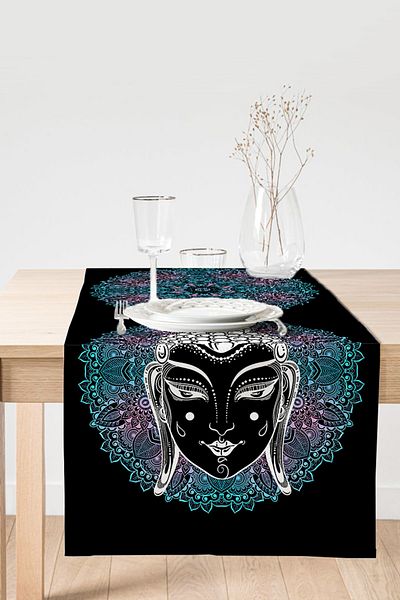 Realhomes Alergăr modern din piele de căprioară cu design special, imprimat digital