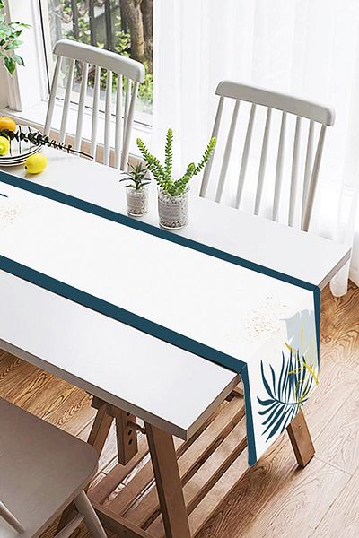 Realhomes Runner modern din piele intoarsa cu imprimare digitala cu design special