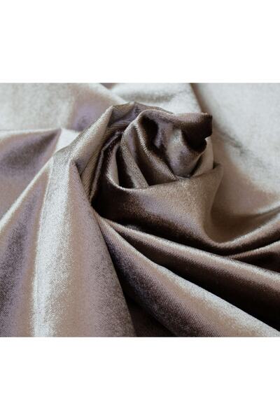 VelvetFab Parlak Lüks Kadife - Açık Kahve Döşemelik Kumaş-