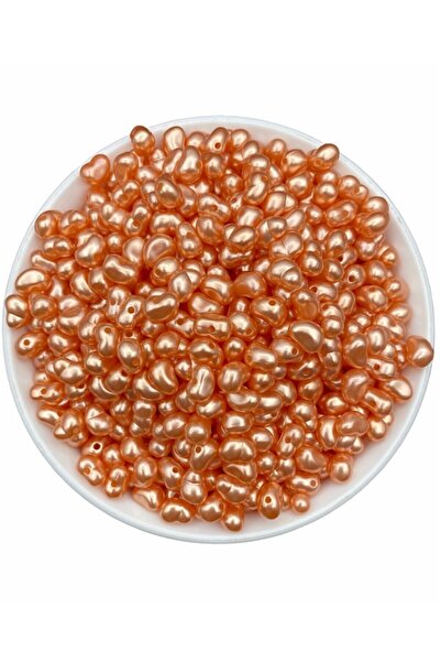 Hedef Bijuteri 50 جرام سلمون، لون برتقالي، حبات لؤلؤ باروكي فاخرة من البلاستي...