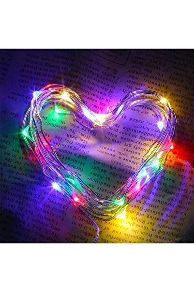 Anycast 5mt Peri Rgb 50 Led Pilli Noel Parti Yılbaşı Ağaç Dekoratif Aydınlatm...