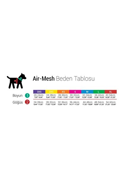 Tailpetz Air-mesh Harness Köpek Göğüs Tasması Neon Turuncu 3xs