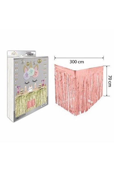 DÜVENCİ TİCARET Луксозна покривка за маса Розово злато 70*300 см