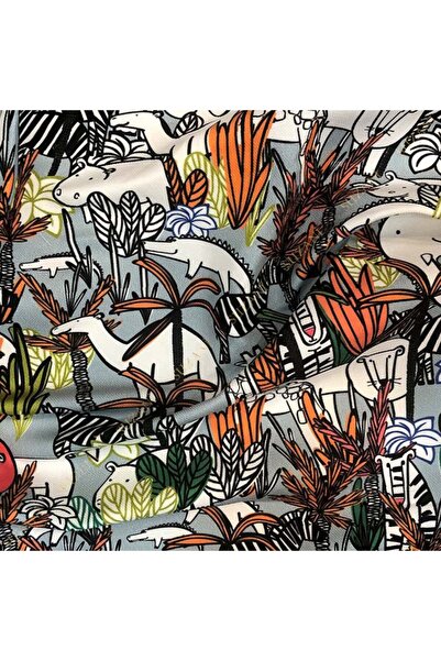 SUZANİ Afrika Hayvan Desenli Dijital Baskılı Kumaş Kms-0885