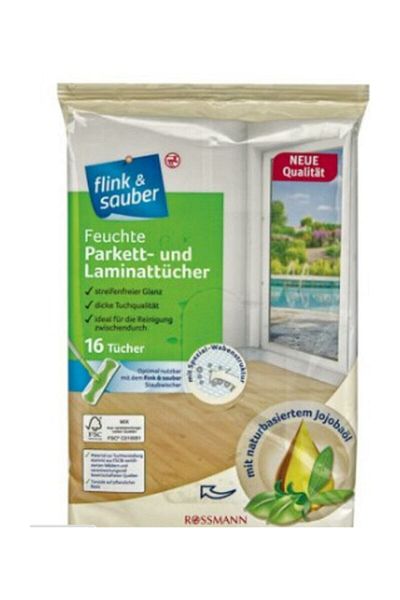 Flink Sauber Wet Floor Cloth Special for Parquet and Laminated Surfaces 22x30 Cm