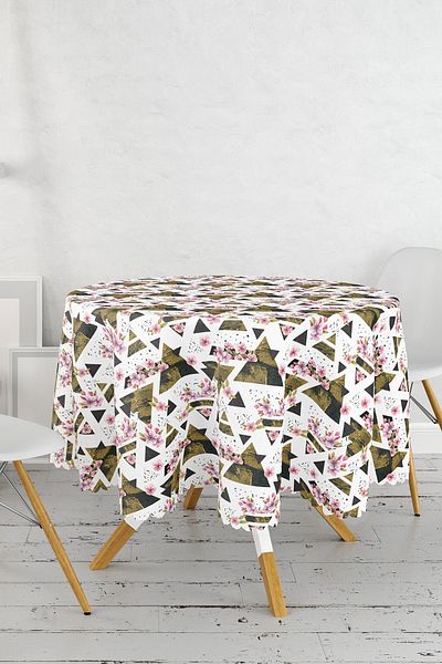 Realhomes Fata de masa rotunda cu Mozaic Diametru 140cm