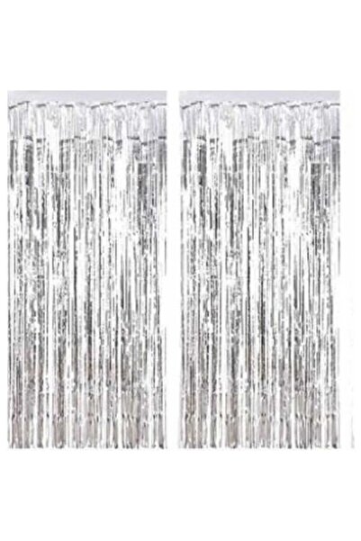 Genel Markalar 45 Cm × 200 cm Metalize Arka Fon Kapı Perdesi Fon Püsküllü Süs...