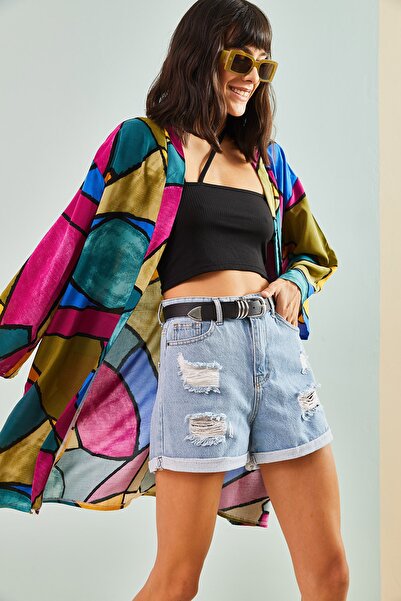 Bianco Lucci Dámské více vzorované kimono