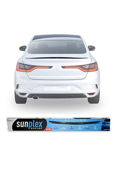 SUNPLEX Renault Megane 4 Sedan Uyumlu Bagaj Üstü Spoiler Piano Black Enjeksiy...