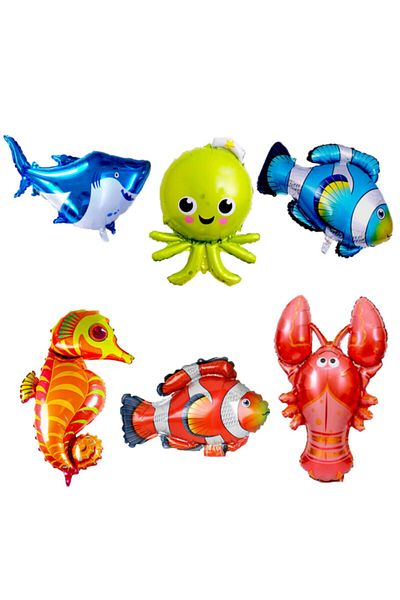 Parti Station Ocean Creatures Foil Balloon Set of 6