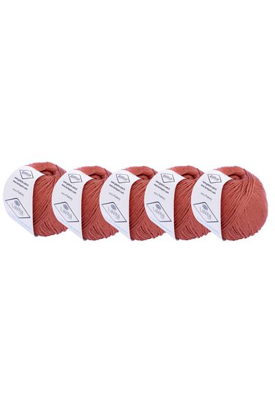LaVita Yarn Βρεφικό βαμβάκι 50 gr Amigurumi, Punch, Κλωστή πλεξίματος χειρός, Πακέτο 5 Taka Yarn (OPEN TILE-3107)
