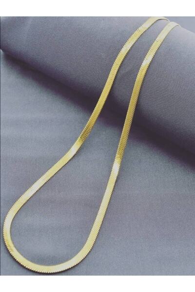 aslica accessories Çelik Üzeri Altın Kaplama Kararmaz 45 Cm Italyan Zincir(KISA OLAN)