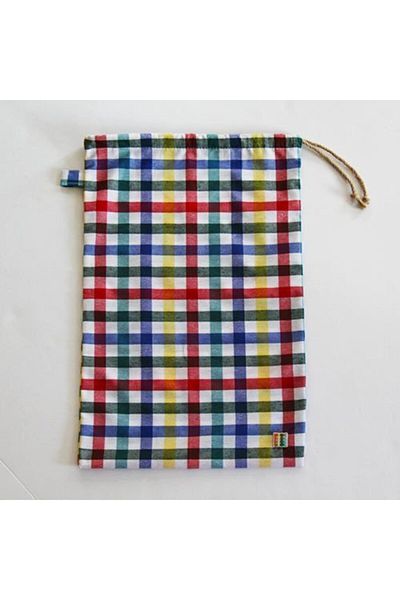 Çizgikare Colorful Checkered Bread Bag