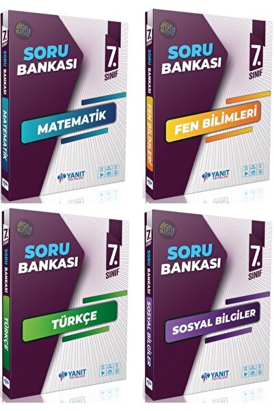 Yanıt Yayınları 7.sınıf Matematik Türkçe Fen Bilimleri Sosyal Bilgiler Soru Bankası Seti (yeni)