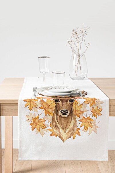 Realhomes عداء من جلد الغزال المزخرف بتصميم رقمي مطبوع بتفاصيل أوراق الذهب