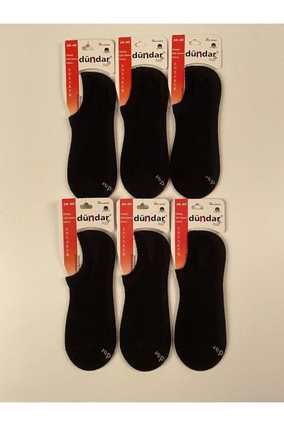 Dündar Unisex Sneaker Seamless Socks Plus χτενισμένο βαμβακερό πακέτο 6 τεμαχίων