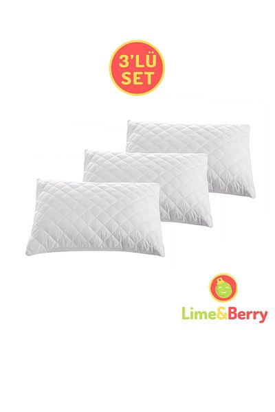 Lime and Berry Set de 3 Lime&Berry - Saltea de protecție pentru pernă, model matlasat, 50x70 cm