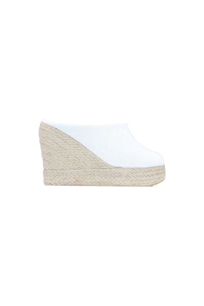 GokceKundura06 Linen Filled Heel Wiping Slippers