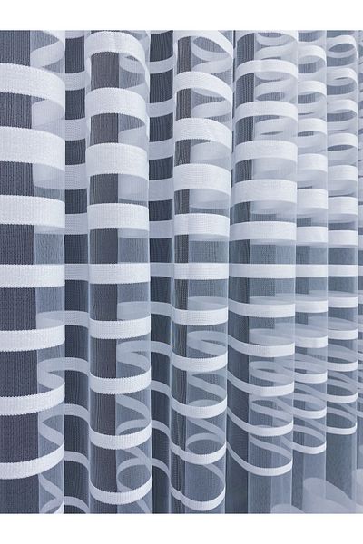 perdealemi Sport Pattern Banded Tulle Curtain