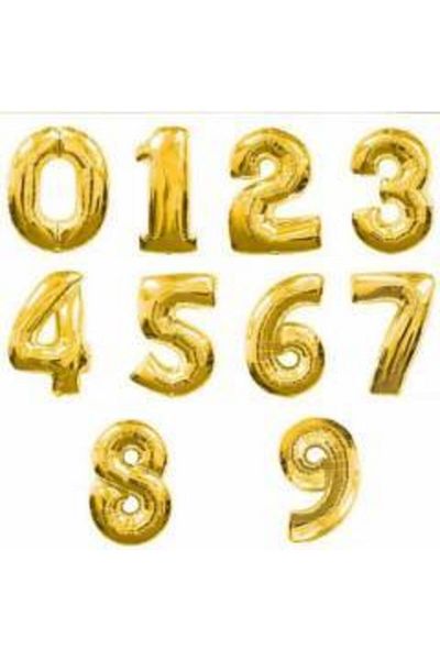 Happyland Number 10 40 Inch 100 Cm Gold Foil Balloon