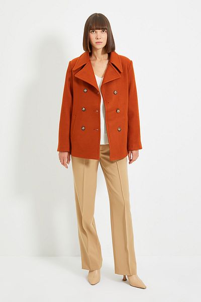 Trendyol Collection Mantel - Orange - Zweireihig