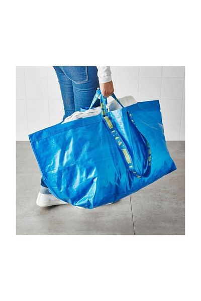 IKEA Blue 9.5 X 9.5 Frakta Market Carry Bag - Shopping Bag