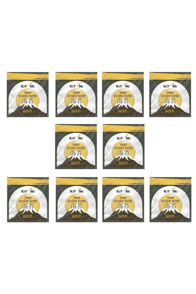 Kiyomi Organik Yaki Nori Gold  Kurutulmuş Deniz Yosunu 5 Yaprak x 10 Adet