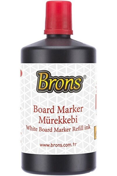 Brons Beyaz Tahta Kalemi Mürekkebi Kırmızı 250cc