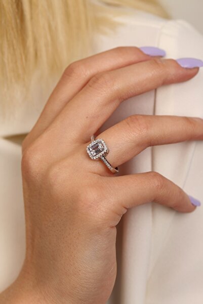 MySilvers Zirkon Baget Taşlı Gümüş Yüzük