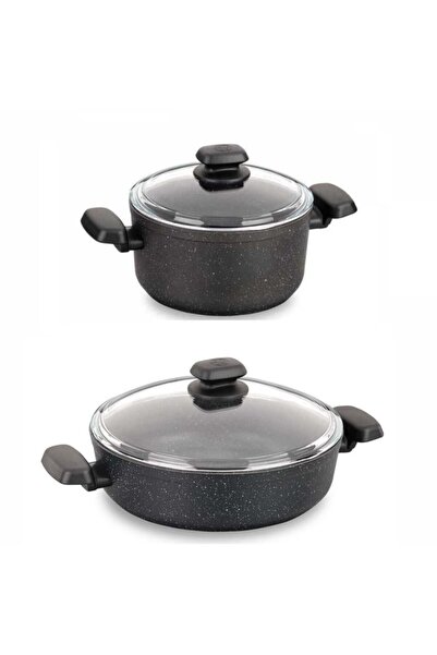 KORKMAZ Ornella 26 Cm Kısa Tencere Ve 24 Cm Derin Tencere