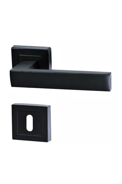 EYM Hira Konak Τετράγωνη Σήμα Λαβή Πόρτας Μαύρο Δωμάτιο